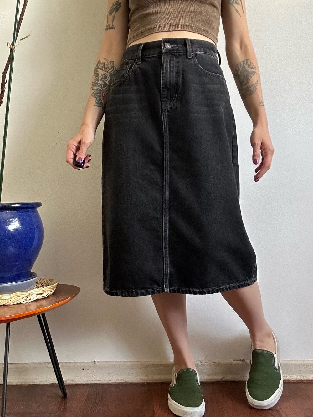 Acne Studios Midi Denim Skirt